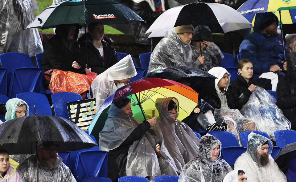 Fans in attendance during Game II of the women's State of Origin series.