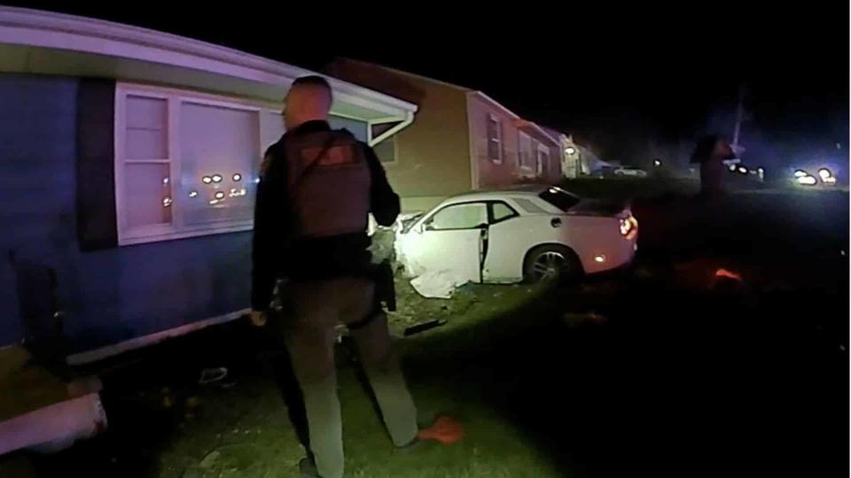 Cops Don’t Pursue Reckless Dodge Challenger Driver, Who Crashes Into A House