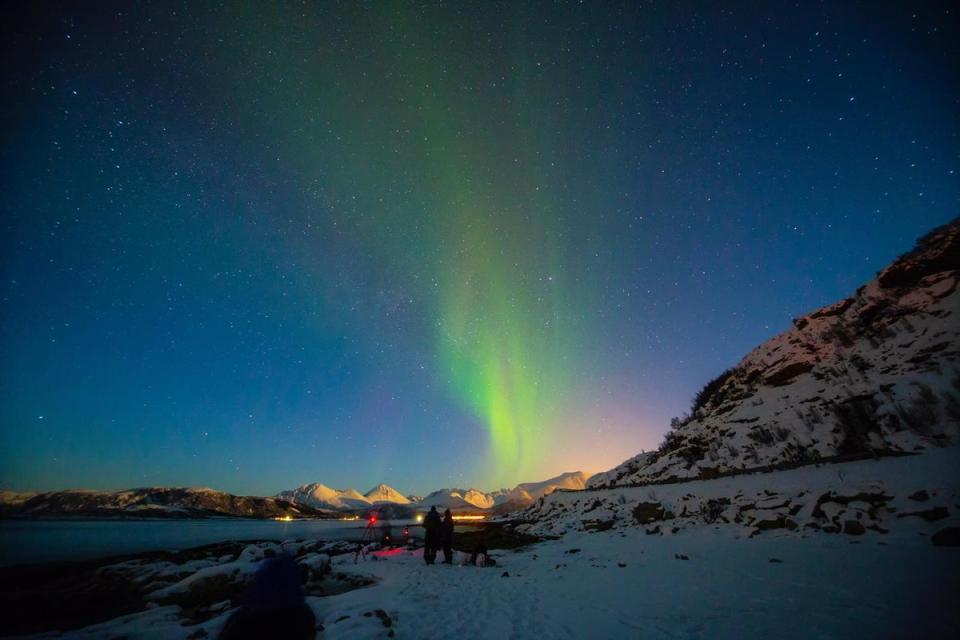 The aurora borealis lights up the Norwegian sky (Unsplash)