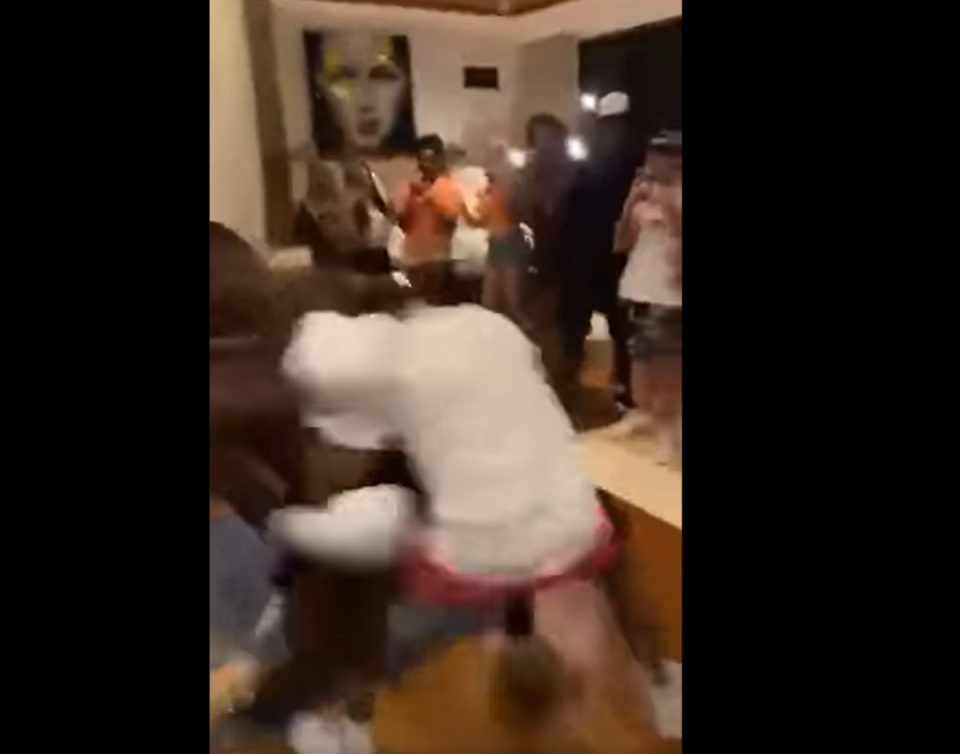 Video footage from the house party showed young people clearing an area of the home’s living quarters to create a makeshift boxing ring, where pairs of people engaged in boxing matches (Walton County Sheriff’s Office/Facebook)