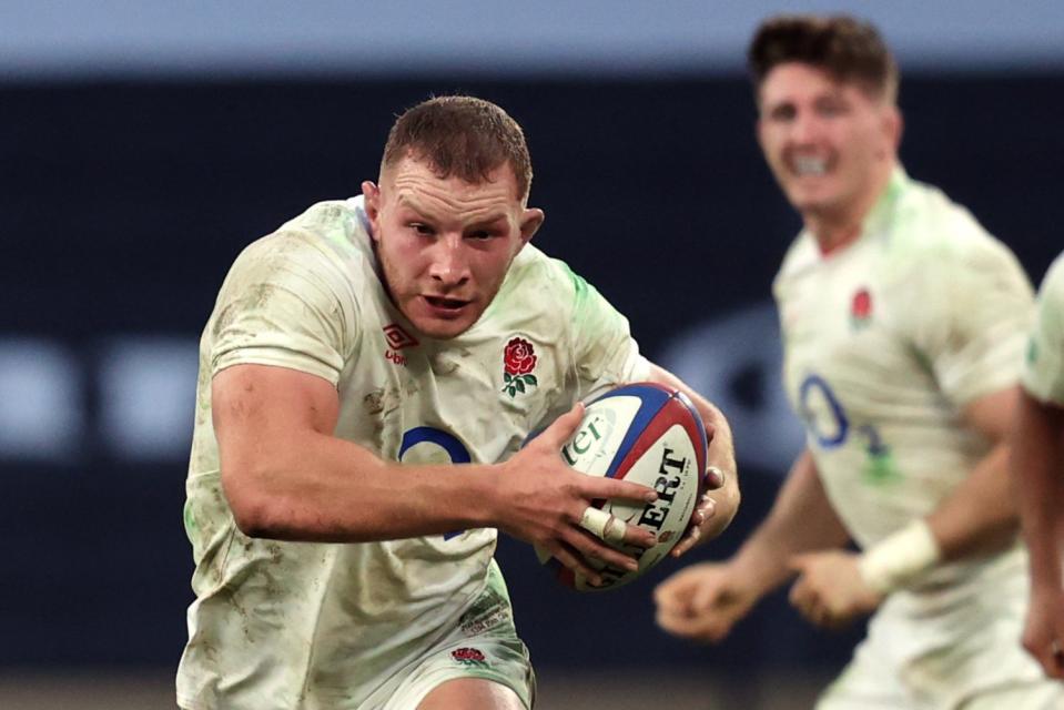 <p>Sam Underhill set the tone for England’s ferocious defensive display against Ireland</p> (AFP via Getty Images)