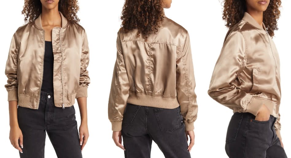 Topshop Satin Bomber Jacket - Nordstrom, $88 (originally $122)