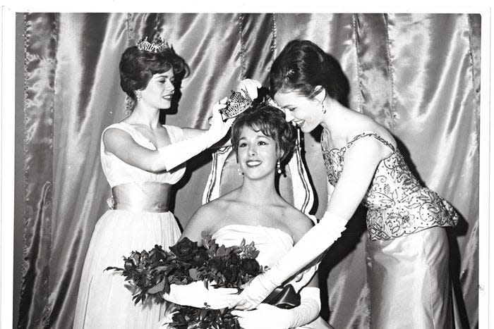 E. Jean Carroll being crowned Miss Indiana University in 1963.