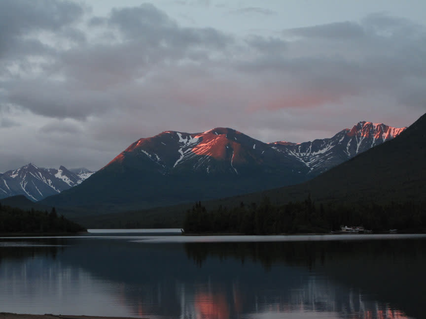 July 5, 2012 at midnight on Lake Clark in Alaska.