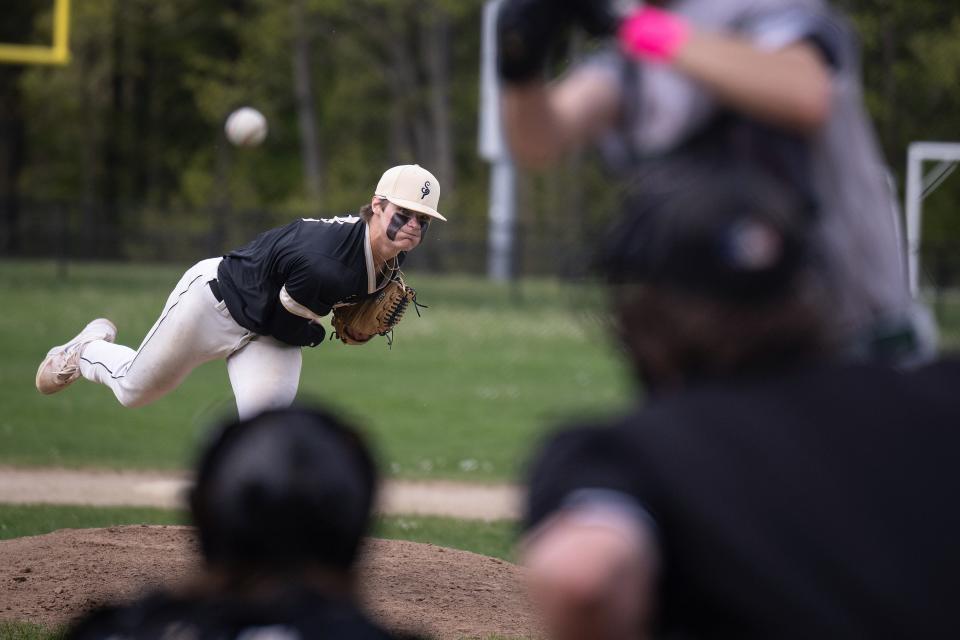 St. Paul's Jake LaFrancois throws a pitch during Monday's game against Oakmont.