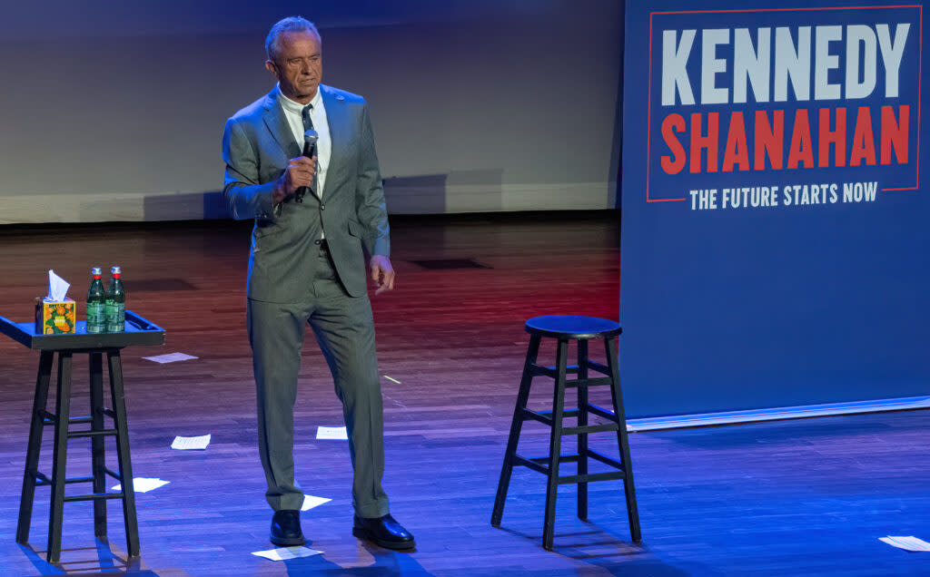 Third party presidential candidate Robert F. Kennedy, Jr. on stage at Nashville's Ryman Auditorium on Wednesday, May 15, 2024. (Photo: John Partipilo)