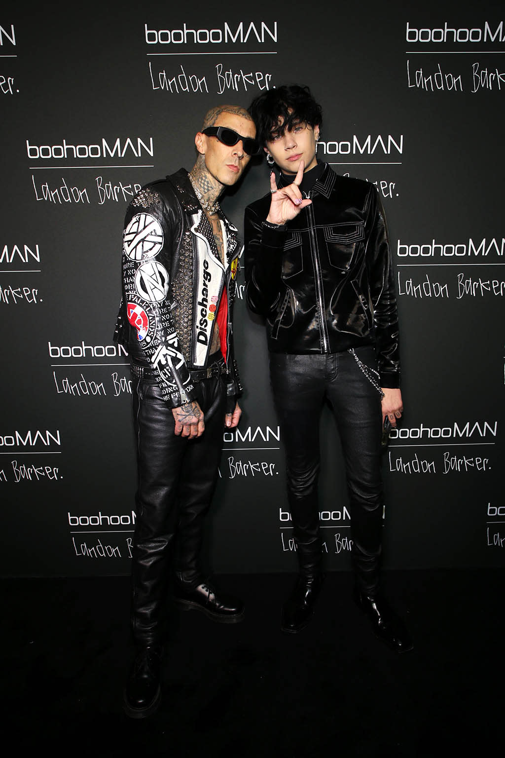 Travis Barker and Landon Barker attend the boohooMAN x Landon Barker launch party at Desert 5 Spot on June 14, 2022 in Los Angeles. - Credit: Courtesy of boohooMAN