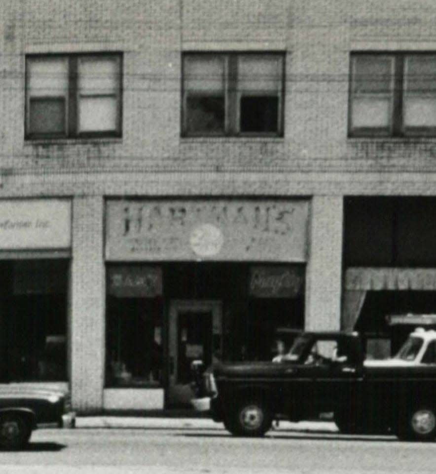 Hartman's Maytag Sales & Service at 205 Fifth St., Ellwood City, which was run by Ernie and Verna Hartman for 38 years.