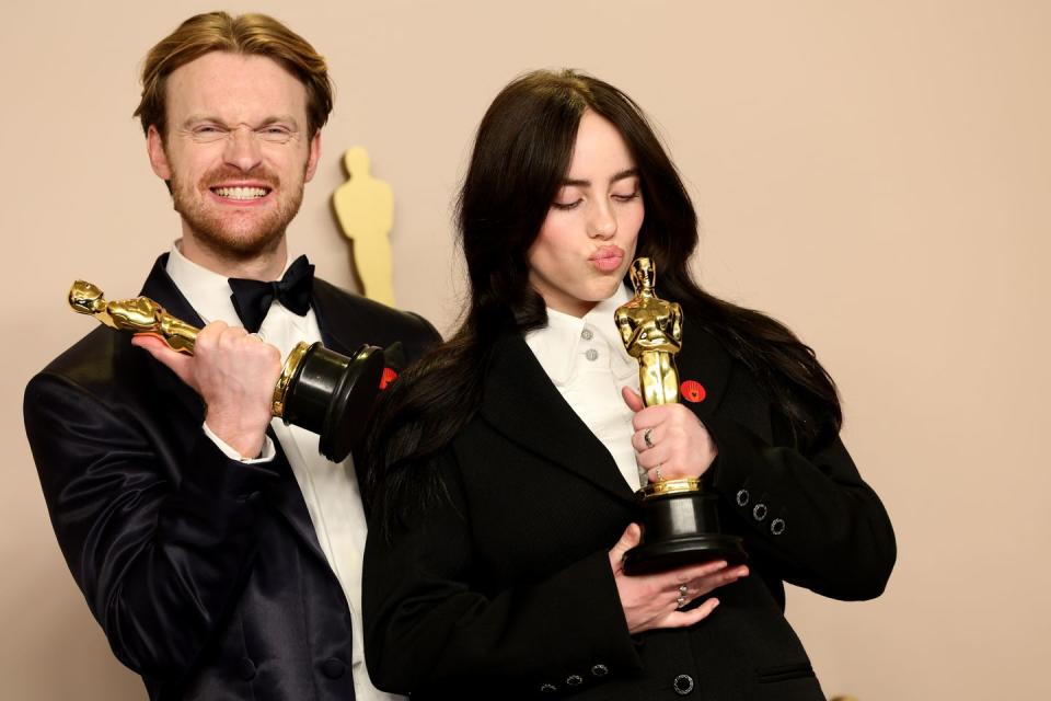 finneas and billie eilish celebrate winning 2024 oscars