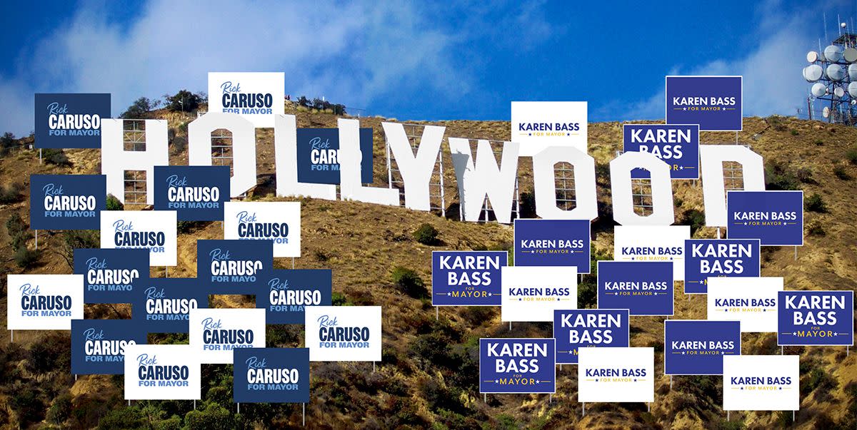 up close view of the hollywood sign in los angeles, ca