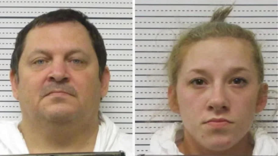 Aubrey Trail and Bailey Boswell in their arrest photos (Taney County Sheriff)