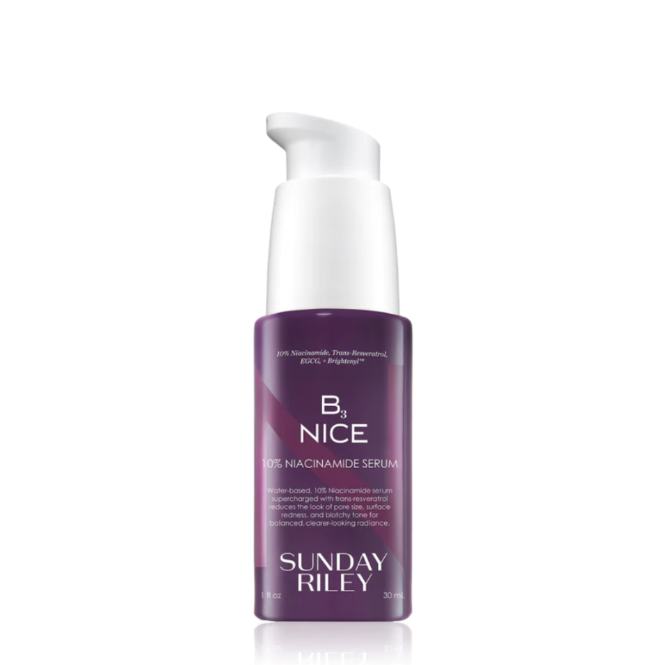 <p><a href="https://go.redirectingat.com?id=74968X1596630&url=https%3A%2F%2Fsundayriley.com%2Fproducts%2Fb3-nice-10-niacinamide-serum&sref=https%3A%2F%2F" rel="nofollow noopener" target="_blank" data-ylk="slk:Shop Now;elm:context_link;itc:0;sec:content-canvas" class="link ">Shop Now</a></p><p>B3 Nice 10% Niacinamide Serum</p><p>$48.75</p><span class="copyright">Sunday Riley</span>