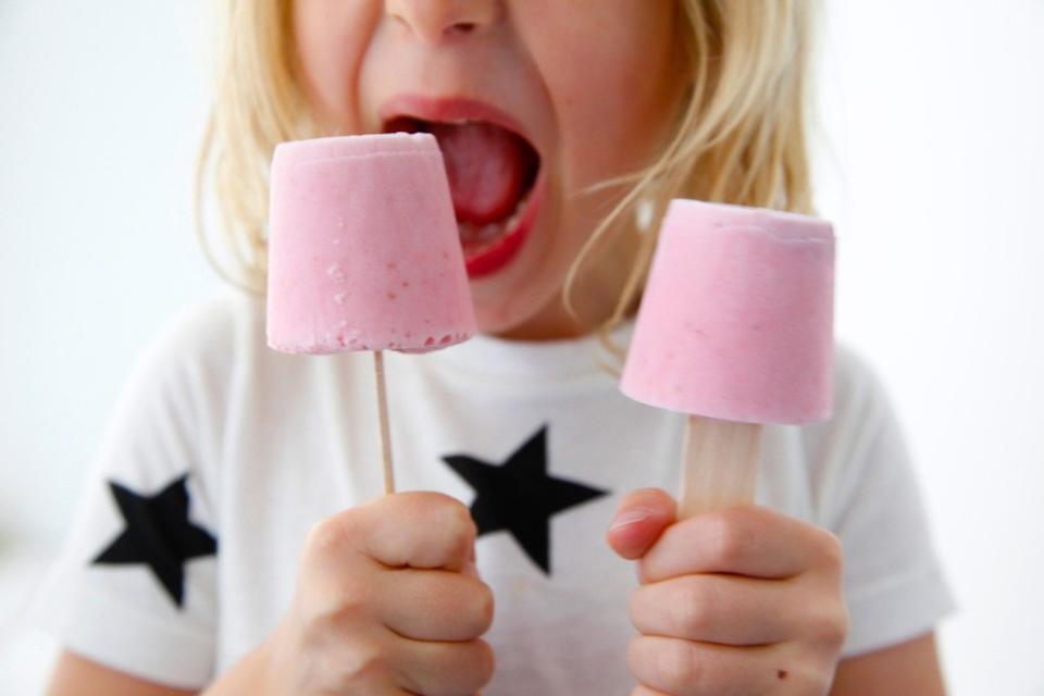 Strawberry Yogurt Ice Pops