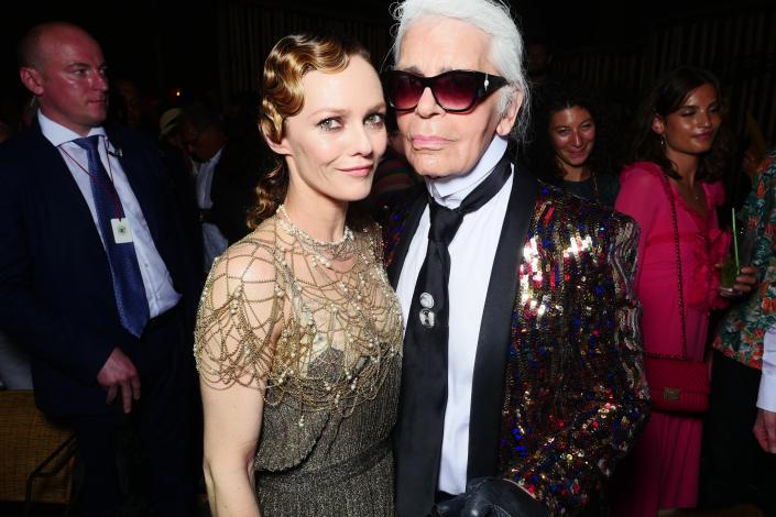 Vanessa Paradis and Karl Lagerfeld Chanel's Cruise collection afterparty in Havana, Cuba