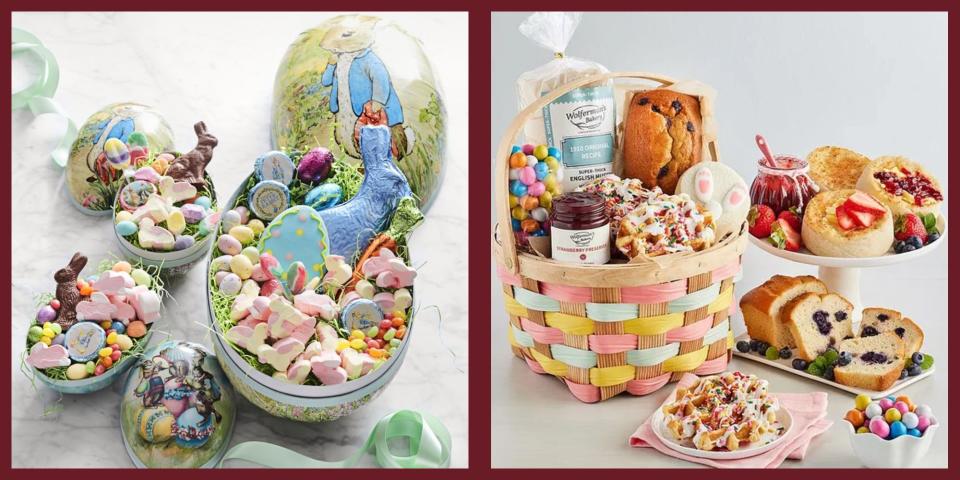 <p>Everyone knows <a href="https://www.townandcountrymag.com/style/home-decor/g26470663/luxury-adult-easter-basket-ideas/" rel="nofollow noopener" target="_blank" data-ylk="slk:Easter baskets;elm:context_link;itc:0;sec:content-canvas" class="link ">Easter baskets</a> are an essential part of the spring holiday celebrations. But there's also no denying that putting together a festive basket takes a lot of time and effort and can be incredibly stress-inducing. That's where pre-made Easter baskets come in. Instead of having to deal with annoying faux grass getting everywhere and trying to remember who likes Peeps and figuring out which <a href="https://www.townandcountrymag.com/leisure/dining/g18565749/gourmet-easter-chocolate/" rel="nofollow noopener" target="_blank" data-ylk="slk:chocolates;elm:context_link;itc:0;sec:content-canvas" class="link ">chocolates</a> to buy, allow yourself to relax this <a href="https://www.townandcountrymag.com/easter-sunday/" rel="nofollow noopener" target="_blank" data-ylk="slk:Easter Sunday;elm:context_link;itc:0;sec:content-canvas" class="link ">Easter Sunday</a> (it falls on April 9) by ordering beautiful, thoughtfully <a href="https://www.townandcountrymag.com/leisure/dining/g29328884/best-wine-cheese-gift-baskets/" rel="nofollow noopener" target="_blank" data-ylk="slk:prepared baskets;elm:context_link;itc:0;sec:content-canvas" class="link ">prepared baskets</a> that will ship right to your door. All you'll have to worry about is the oncoming sugar rush. Below, find the best pre-made Easter baskets that will have every recipient, old and young, hopping for joy. No assembling required. </p>