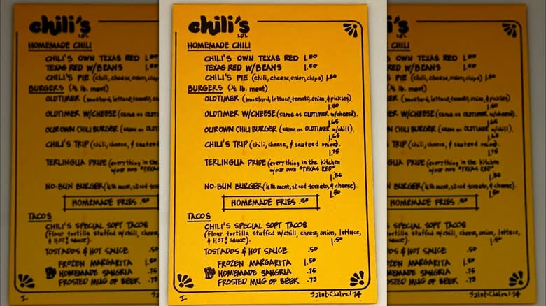 Chili's original menu