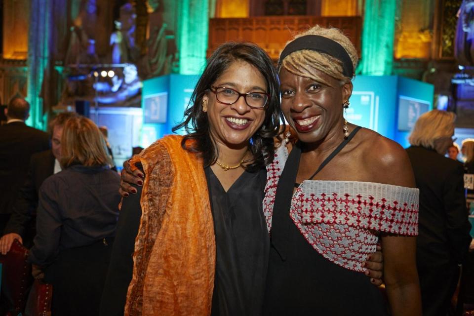 Booker Brigade: The Tricyle Theatre’s Indhu Rubasingham with Baroness Lola Young (Janie Airey)