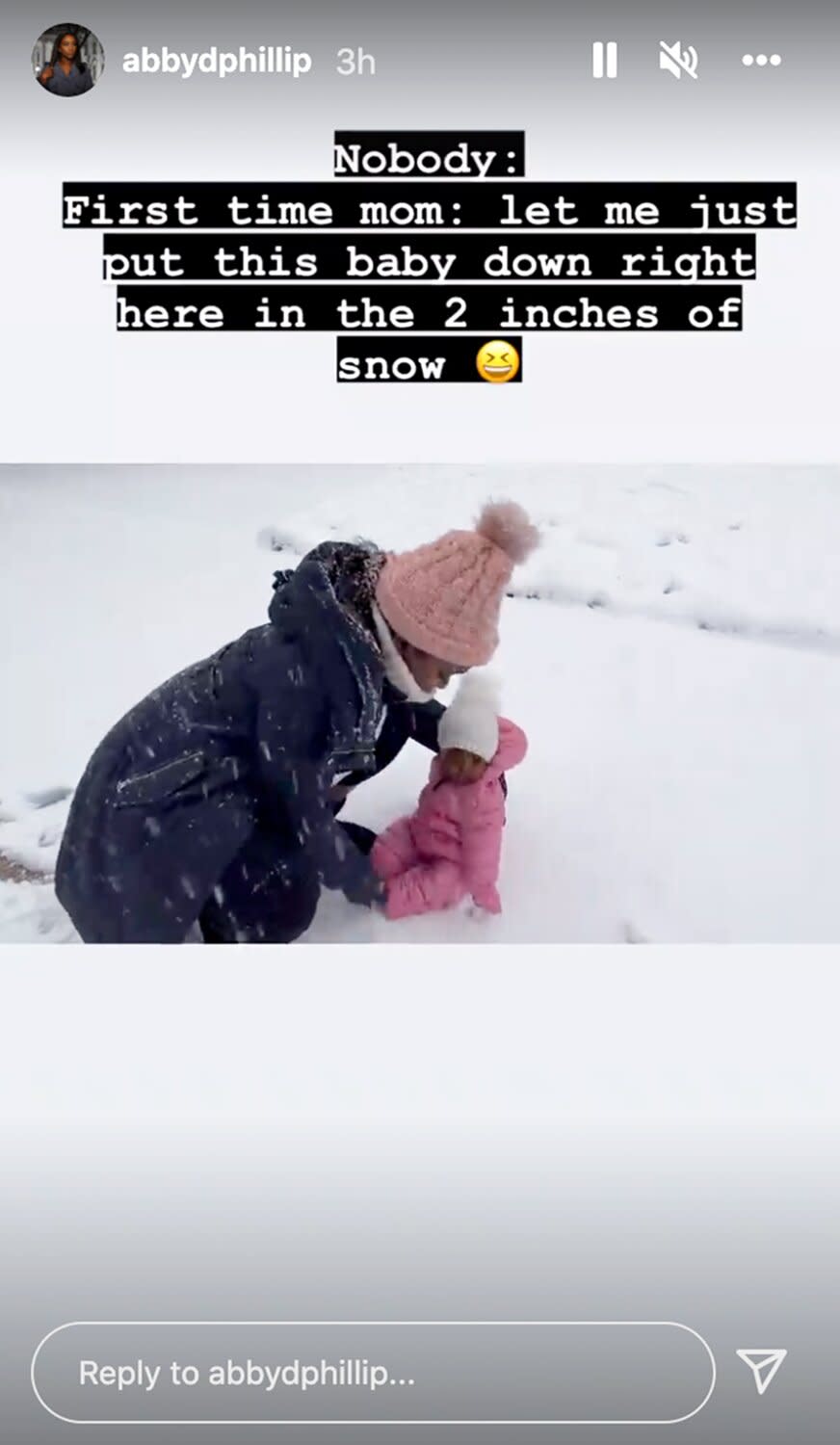 CNN's Abby Phillip Shares Sweet Photos from Baby Naomi's First Snow Day ...