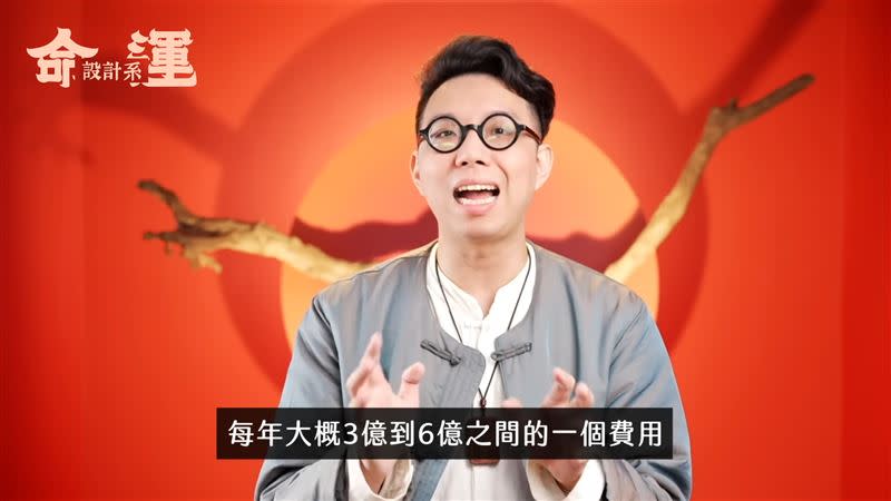 簡少年透露，陰間每年花費大約3億元至6億元。（圖／翻攝自簡少年YouTube）