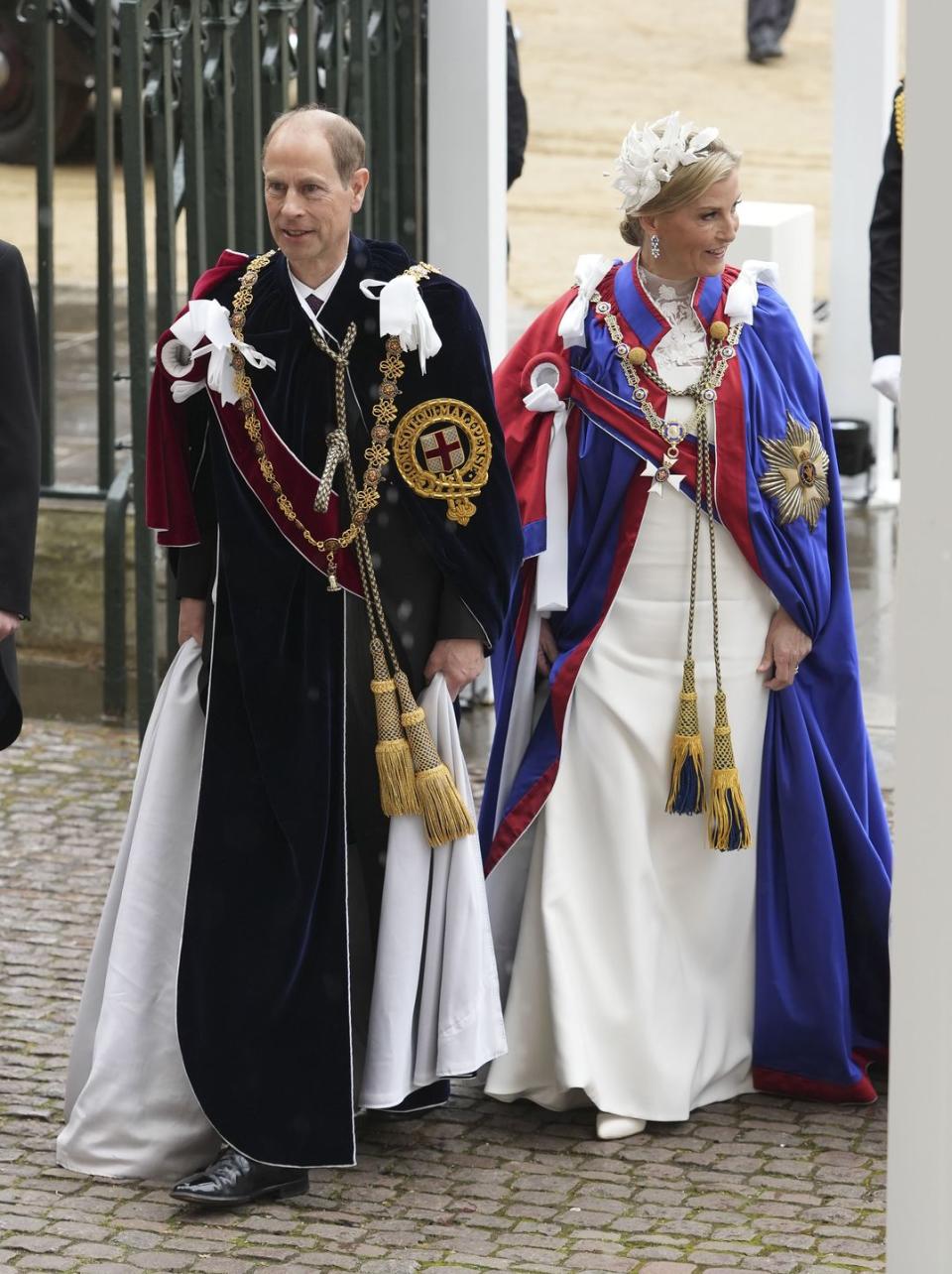 london, england may 06 prince edward, duke of edinburgh and sophie, duchess of edinburgh arrive ahead of the coronation of king charles iii and queen camilla on may 6, 2023 in london, england the coronation of charles iii and his wife, camilla, as king and queen of the united kingdom of great britain and northern ireland, and the other commonwealth realms takes place at westminster abbey today charles acceded to the throne on 8 september 2022, upon the death of his mother, elizabeth ii photo by dan charity wpa poolgetty images