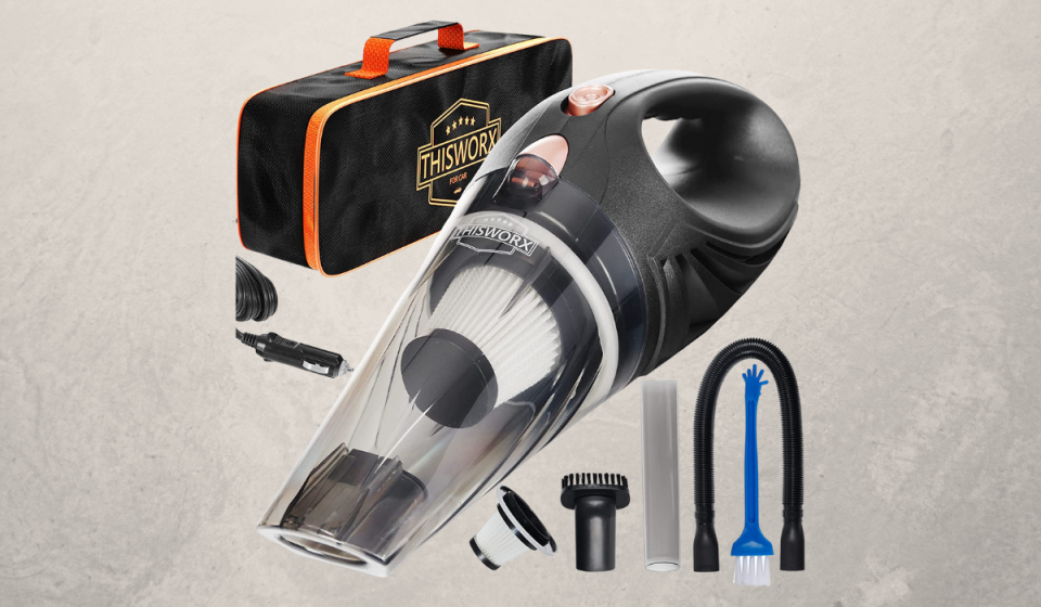 car vacuum with carrying case and accessories