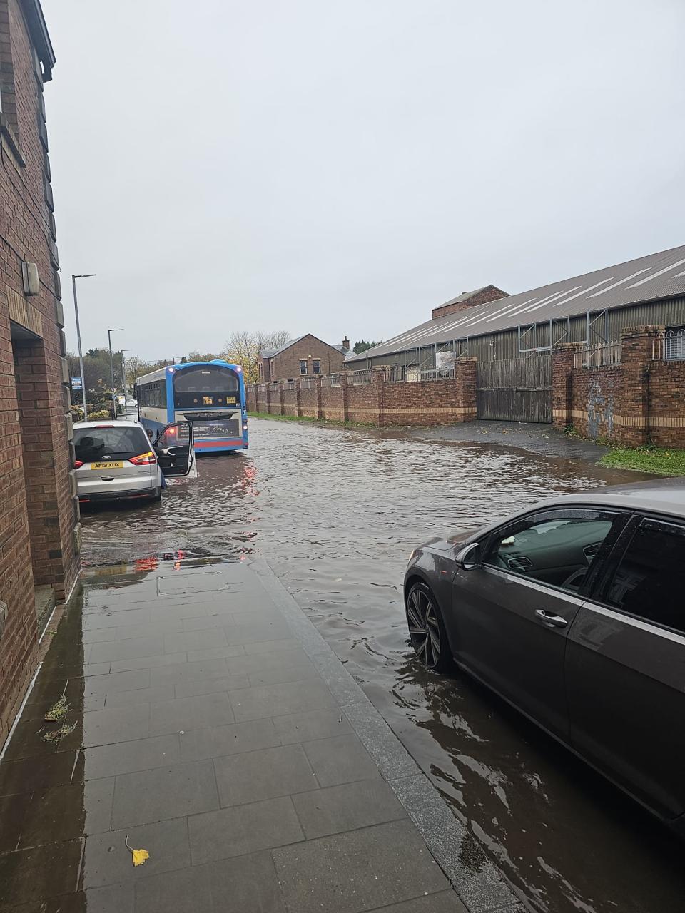 Roads were flooded road in Coalisland, Co Tyrone (Malachy Quinn/PA)