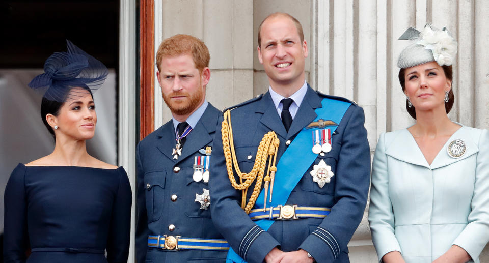 Meghan Markle, Prince Harry, Prince William and Princess Catherine.