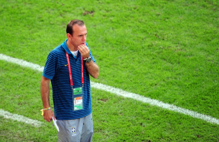 Former Santos and Brazilian women's national team coach Kleiton Lima, pictured during the 2011 World Cup quarter-finals (JOHANNES EISELE)