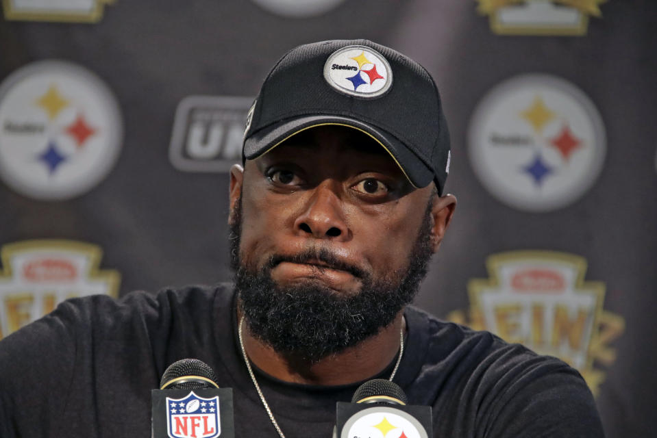 Pittsburgh Steelers head coach Mike Tomlin said he is not concerned with Washington's head coaching opening. (AP)