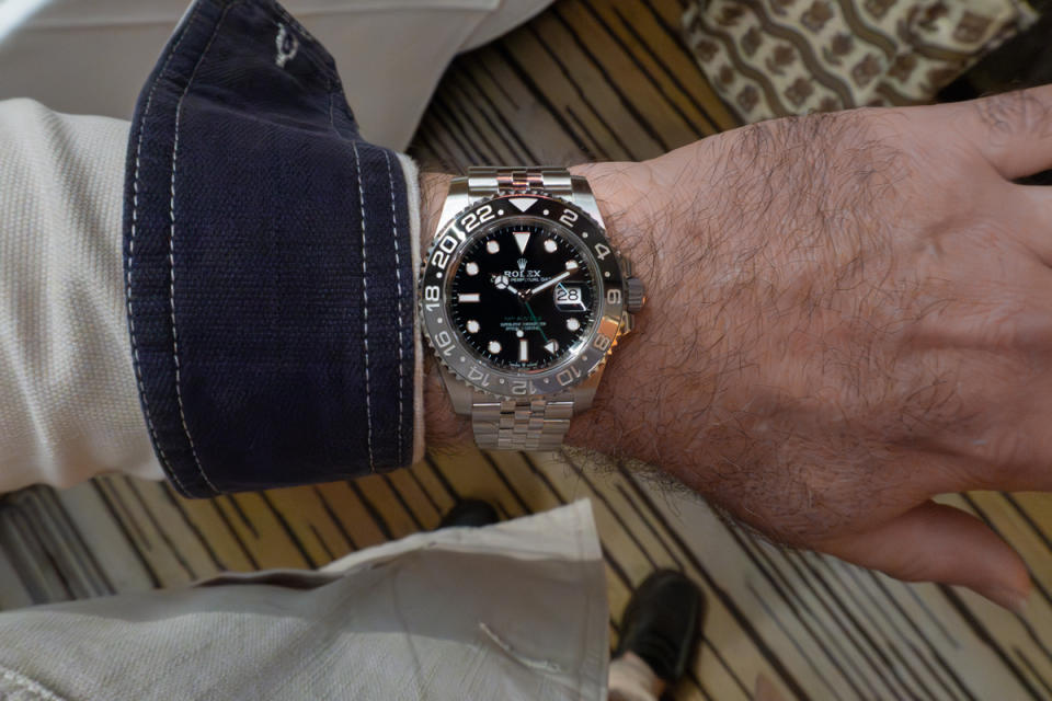 Rolex GMT Master II from 2024 on Jubilee bracelet.