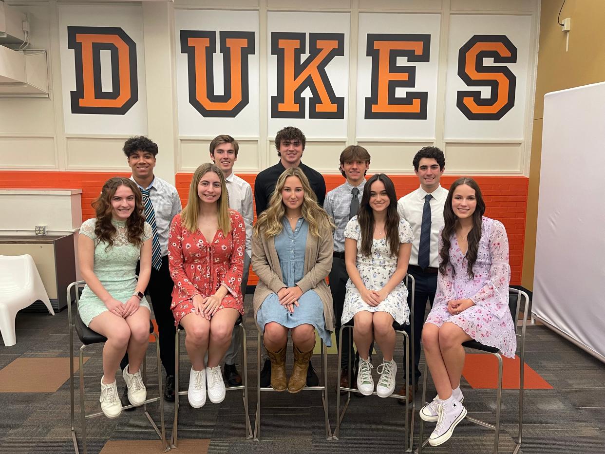 Members of the 2023 Marlington High School prom court are, front row from left, Autumn Ronske, Lexi Miller, Kylee Waffler, Koryn Greiner and Cayla Raber; and, back row from left, Caden Young, Elliot Lanzer, Tommy Skelding, Douglas Sanor and Connor Battershell.