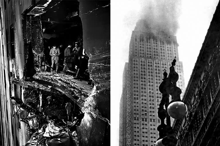 El impacto del bombardero B-25 en julio de 1945 en el Empire State Building