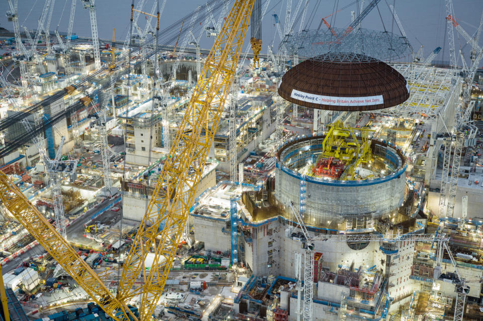  圖為正在興建的英國Hinkley Point C核電廠。 圖：EDF能源公司官網 