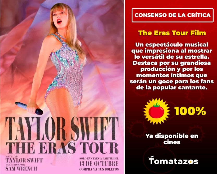 Consenso de la crítica de Taylor Swift: The Eras Tour. (Crédito: Tomatazos)