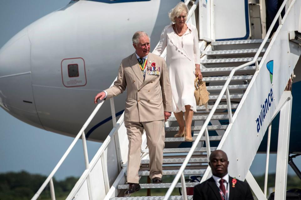 <p>The Prince of Wales and Duchess of Cornwall arrive in Ghana, the second country of their eight-day West African tour. </p>