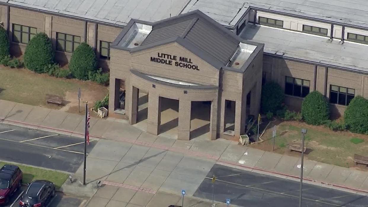 <div>Little Mill Middle School in Forsyth County</div> <strong>(FOX 5)</strong>