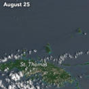 Die amerikanische Jungferninsel Saint Thomas ist eigentlich ein karibisches Paradies und lebt in erster Linie vom Tourismus. (Bild-Copyright: Joshua Stevens/NASA Earth Observatory)