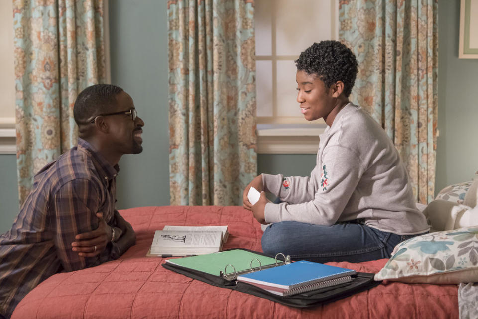 Sterling K. Brown as Randall and Lyric Ross as Deja in <em>This Is Us</em> (Photo by: Ron Batzdorff/NBC)