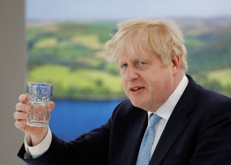 Britain's PM Johnson visits Severn Trent Academy in Coventry