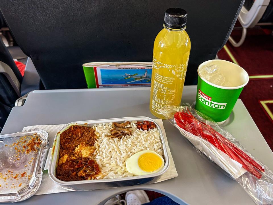 food on airasia nasi lemak