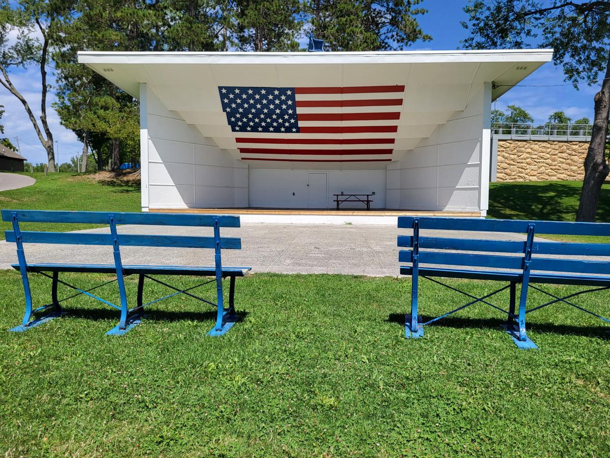 The bandshell or amphitheater at Marysville City Park on Monday, Aug. 15, 2022.