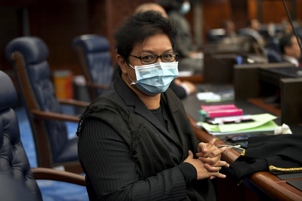 Datuk Seri Azalina Othman Said is pictured at Parliament in Kuala Lumpur July 13, 2020. — Bernama pic