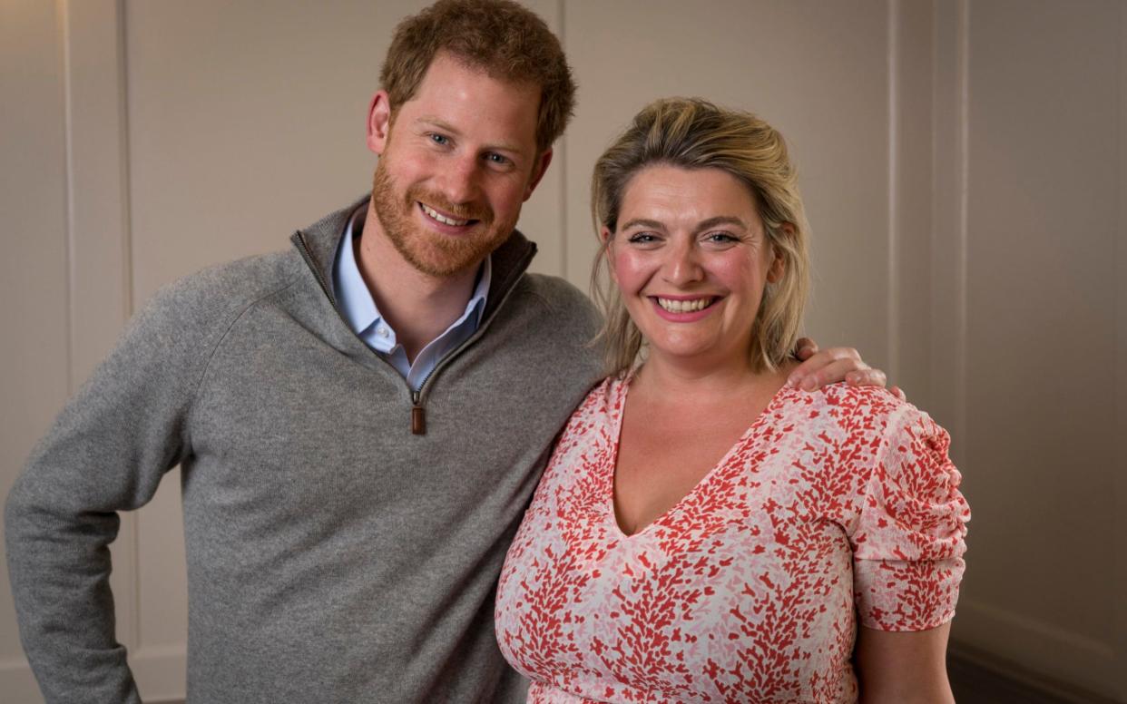 Bryony Gordon and Prince Harry meeting to do a podcast interview for the Heads Together campaign - Andrew Crowley