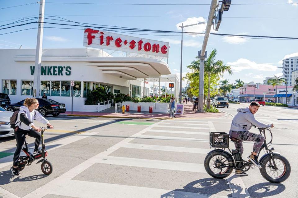 people on electric bikes