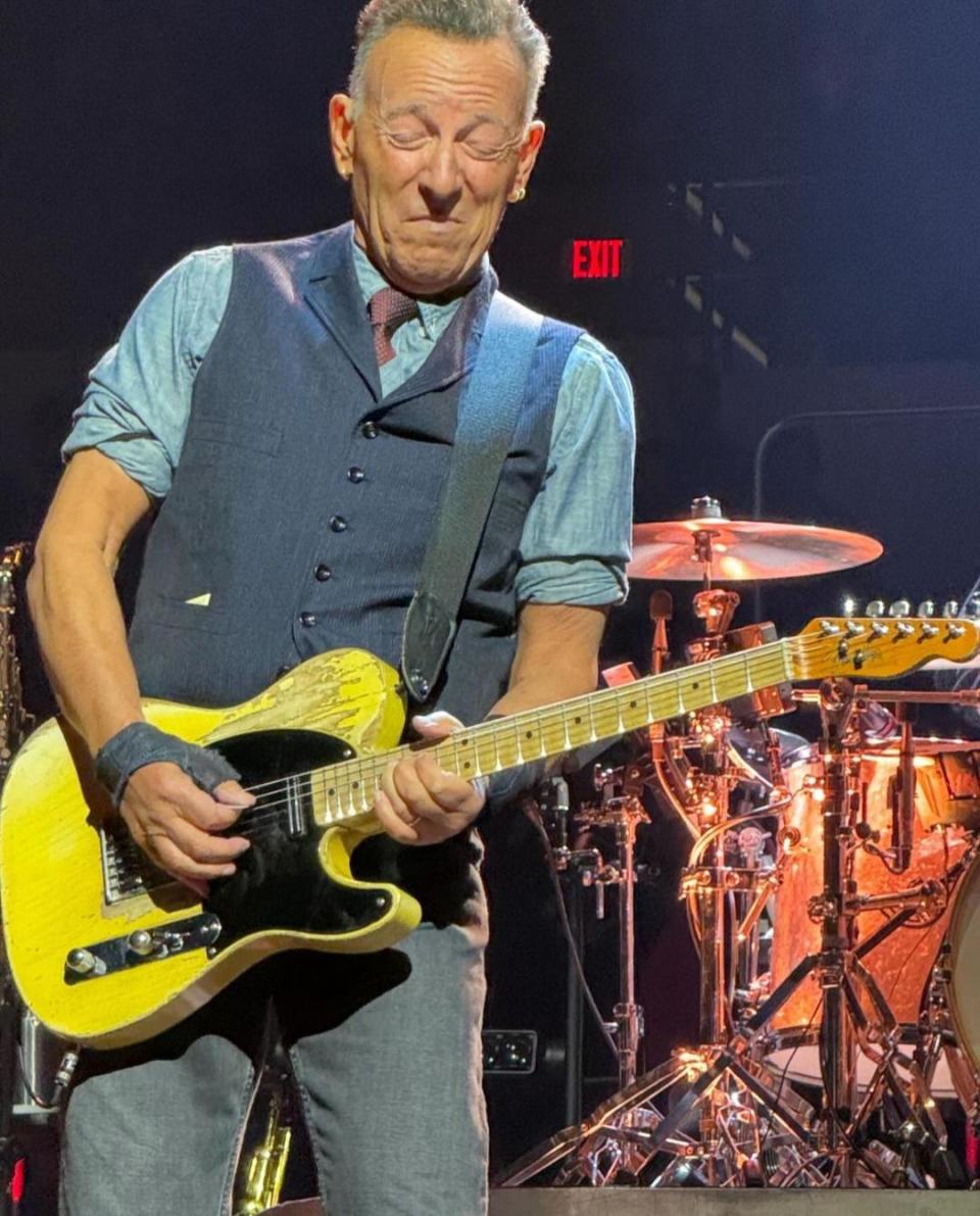 Bruce Springsteen on stage March 25 at Pechanga Arena in San Diego.