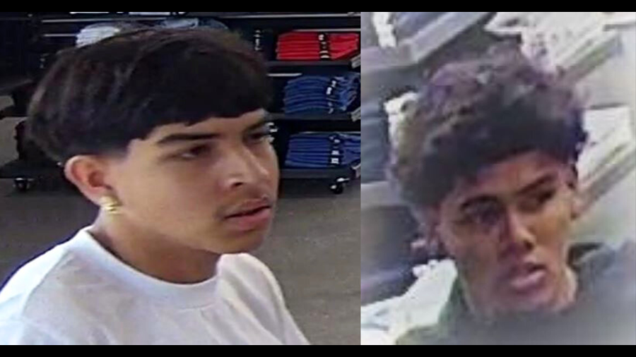 Suspects captured on security video who are wanted for a series of flash mob robberies targeting stores in L.A. County. (Los Angeles Police Department)