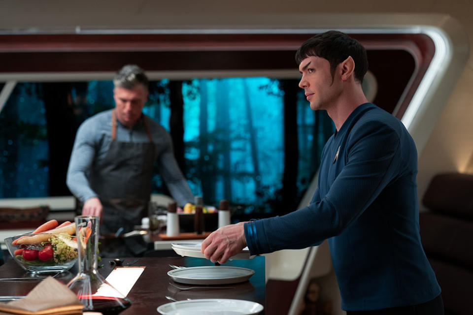 Anson Mount and Ethan Peck on ‘Star Trek: Strange New Worlds.’ - Credit: Marni Grossman/Paramount+