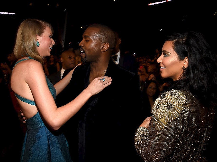 Kanye West, Taylor Swift, Kim Kardashian