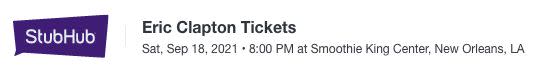 Eric Clapton show listing on StubHub. (Photo: Screenshot via StubHub)