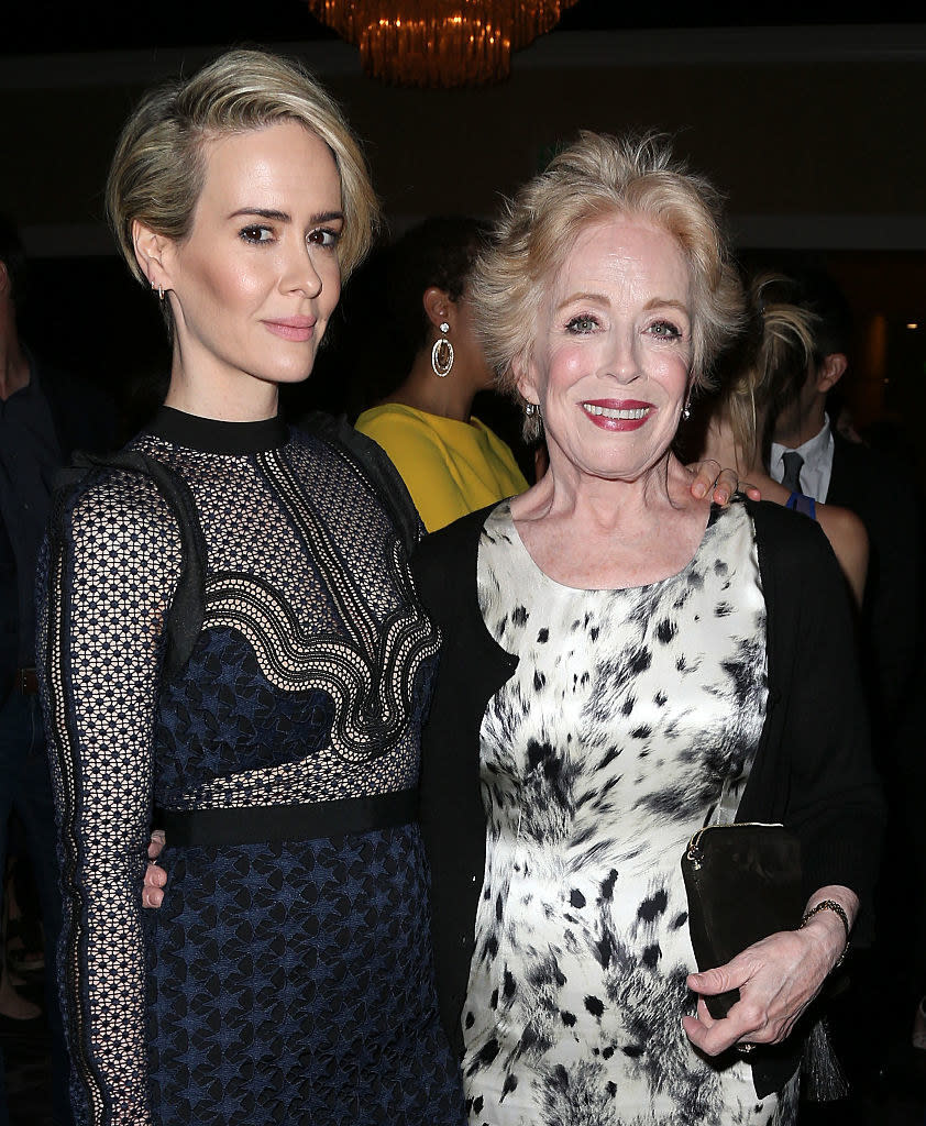 Sarah Paulson and Holland Taylor arm-in-arm